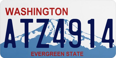 WA license plate ATZ4914