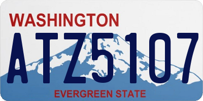 WA license plate ATZ5107