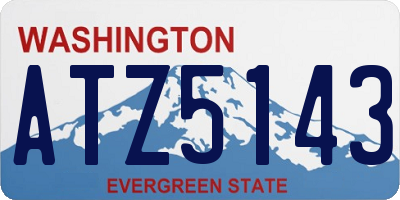 WA license plate ATZ5143