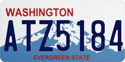 WA license plate ATZ5184