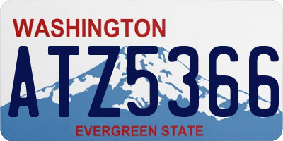WA license plate ATZ5366