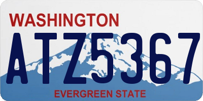 WA license plate ATZ5367