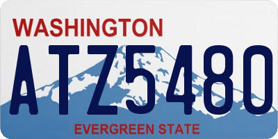 WA license plate ATZ5480