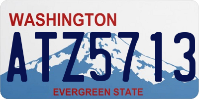 WA license plate ATZ5713