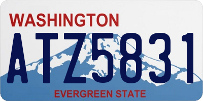 WA license plate ATZ5831