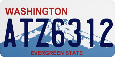 WA license plate ATZ6312