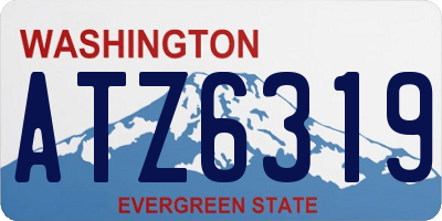 WA license plate ATZ6319