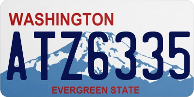 WA license plate ATZ6335