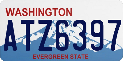 WA license plate ATZ6397