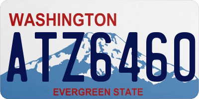 WA license plate ATZ6460