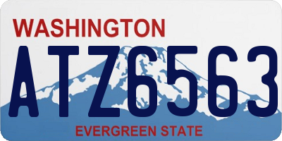 WA license plate ATZ6563