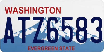 WA license plate ATZ6583