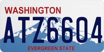 WA license plate ATZ6604