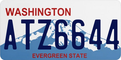 WA license plate ATZ6644