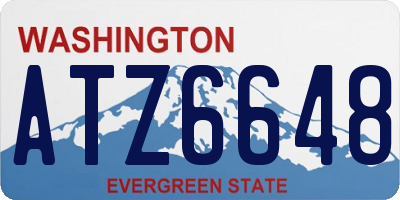 WA license plate ATZ6648