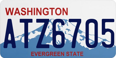 WA license plate ATZ6705