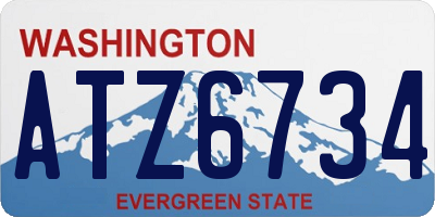 WA license plate ATZ6734