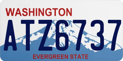 WA license plate ATZ6737