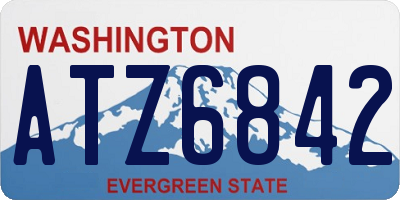 WA license plate ATZ6842