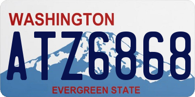 WA license plate ATZ6868