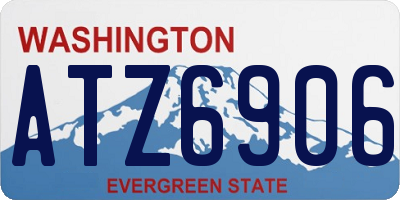 WA license plate ATZ6906