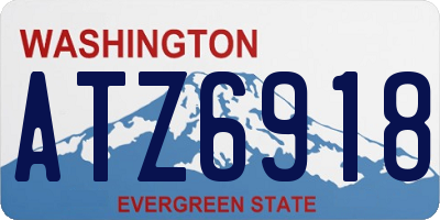 WA license plate ATZ6918