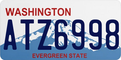 WA license plate ATZ6998