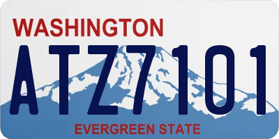 WA license plate ATZ7101