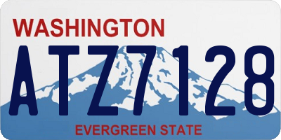 WA license plate ATZ7128