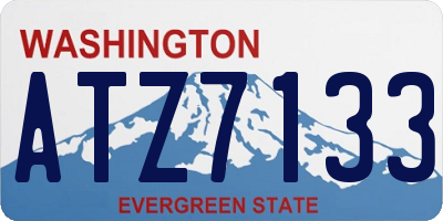 WA license plate ATZ7133