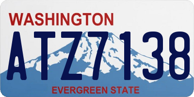 WA license plate ATZ7138