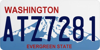 WA license plate ATZ7281