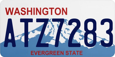 WA license plate ATZ7283