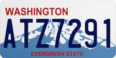 WA license plate ATZ7291