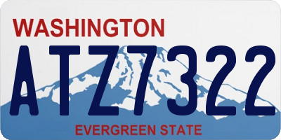 WA license plate ATZ7322