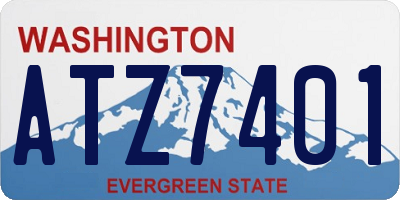 WA license plate ATZ7401