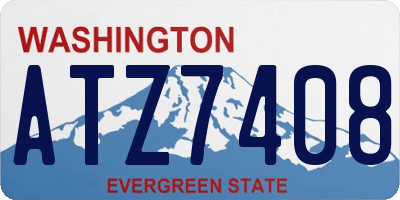 WA license plate ATZ7408
