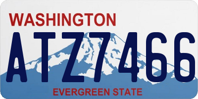 WA license plate ATZ7466