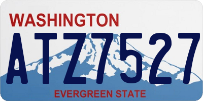WA license plate ATZ7527