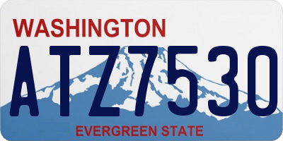 WA license plate ATZ7530