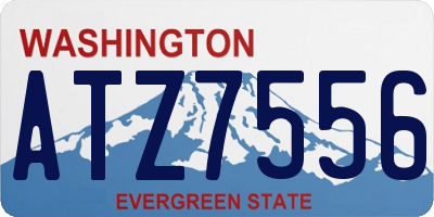WA license plate ATZ7556
