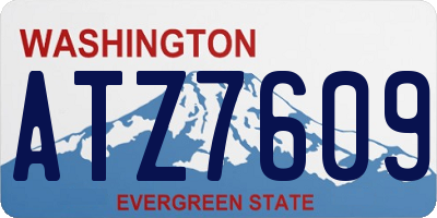 WA license plate ATZ7609