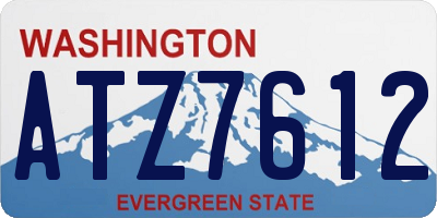 WA license plate ATZ7612