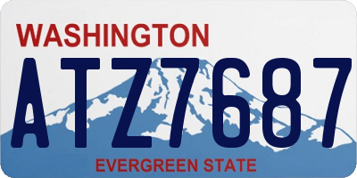 WA license plate ATZ7687
