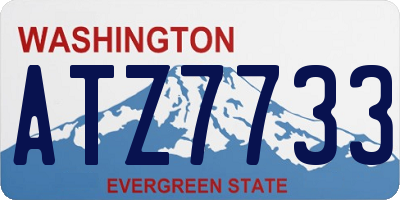 WA license plate ATZ7733