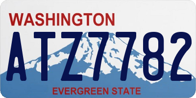 WA license plate ATZ7782