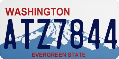 WA license plate ATZ7844