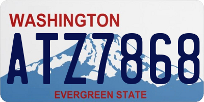 WA license plate ATZ7868