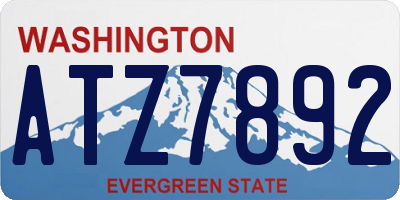 WA license plate ATZ7892
