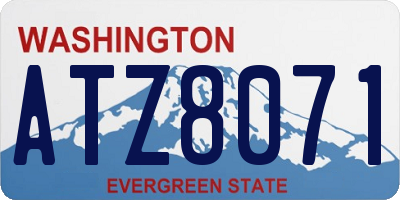 WA license plate ATZ8071